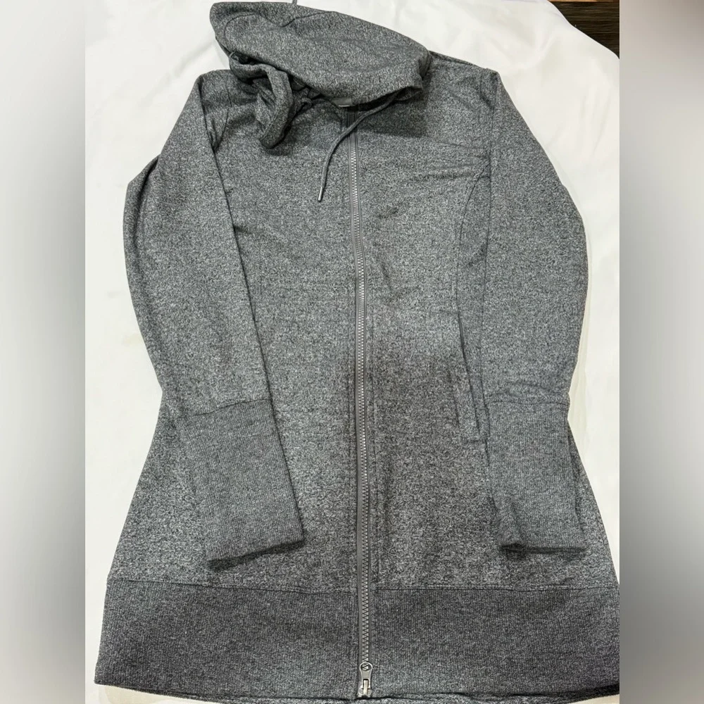 Mondetta Full Zip Athletic Stretch Hooded Sweatshirt Thumb Holes Women's - Picture 8 of 10